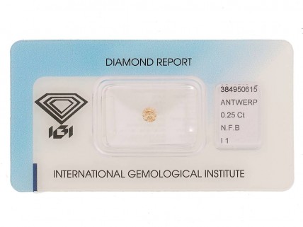DIAMANTE NATURAL FANCY BROWN 0.25Cts