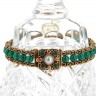 Bracelete ANTIGA em Ouro de 19,2K PÉROLA FINA, DIAMANTES 