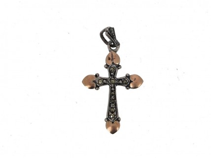 Cruz em Prata 925 e Ouro de 9K