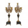 Conjunto de Castiçais MUITO ANTIGOS em Bronze e Mármore