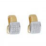 Brincos em Ouro Branco e Amarelo de 19,2k e DIAMANTES