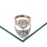 Anel Antigo de Homem em OURO Branco e DIAMANTES