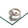 Anel Antigo de Homem em OURO Branco e DIAMANTES