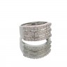 Anel em Ouro Branco de 18K e DIAMANTES