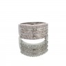 Anel em Ouro Branco de 18K e DIAMANTES