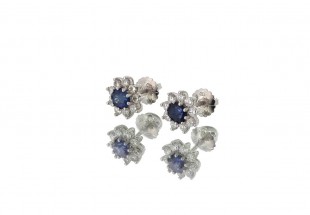 Chuveiro em Ouro de 18K DIAMANTES e SAFIRAS