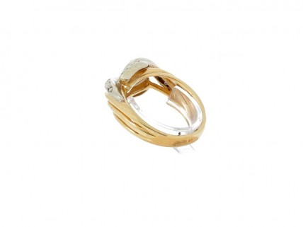 Anel em OURO bicolor e DIAMANTES