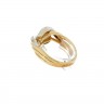 Anel em OURO bicolor e DIAMANTES