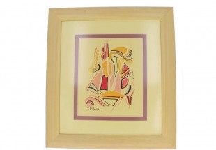 PINTO FAIA ( n. 1962  ), Original, Técnica mista sobre cartão, assinado.