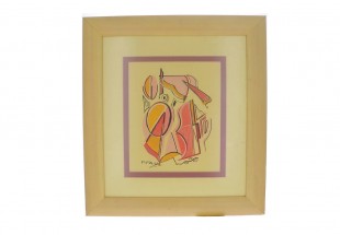 PINTO FAIA ( n. 1962  ), Original, Técnica mista sobre cartão, assinado.