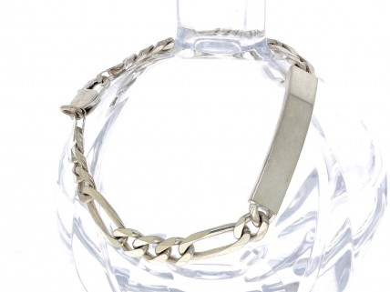 Pulseira em PRATA 925 com chapa de gravação
