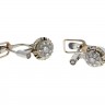 Brincos em OURO Branco 19,2K e DIAMANTES