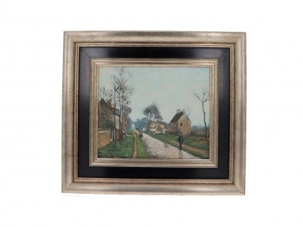 Réplica certificada de Camille Pissarro «La Route de Versailles À Louveciennes» 