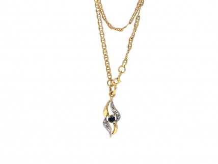 Fio com pendente em OURO de 9K