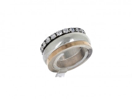 Anel em Prata 925 e Ouro de 9K