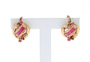 Brincos ANTIGOS em OURO de 19,2K E RUBIS