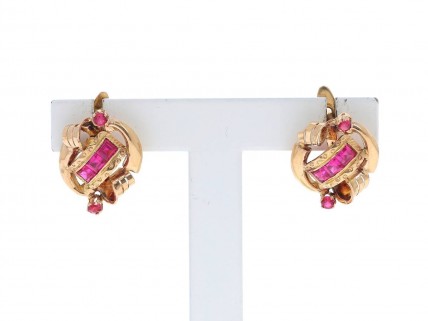 Brincos ANTIGOS em OURO de 19,2K E RUBIS