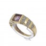 Anel em OURO 18K - AMETISTA e DIAMANTES