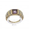 Anel em OURO 18K - AMETISTA e DIAMANTES