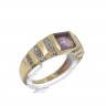 Anel em OURO 18K - AMETISTA e DIAMANTES