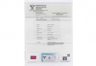 SAFIRA «PURPLISH PINK«, 1.31 CT