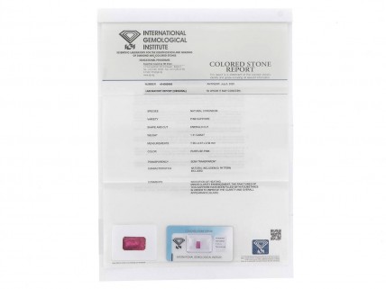 SAFIRA «PURPLISH PINK«, 1.31 CT