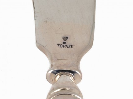 Faca de Peixe ANTIGA em PRATA 833 - TOPAZIO