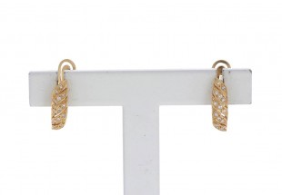 Brincos em OURO 19,2k e DIAMANTES
