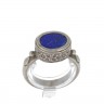 Anel em PRATA 925 - Pedra azul