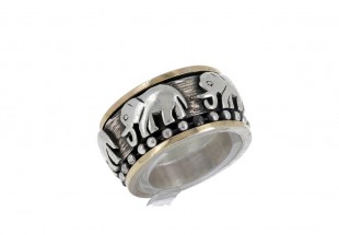 Anel em PRATA 925 E OURO 375