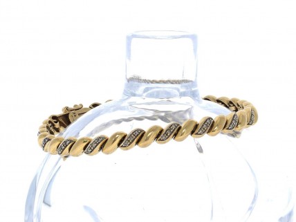 Pulseira em OURO 18k e 51 DIAMANTES