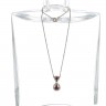 Colar ANTIGO em OURO Branco  de 19,2K 30 DIAMANTES e 2 RUBIS