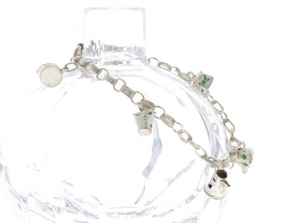 Pulseira e pingentes em PRATA 835