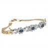 Pulseira em OURO Bicolor 18K - SAFIRAS