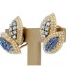 Brincos ANTIGOS em Ouro 19,2K     16  DIAMANTES    16  SAFIRAS e PÉROLAS