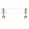 Brincos em OURO Branco 19,2k  - 4 DIAMANTES