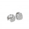Brincos em OURO Branco 19,2k  - 46 DIAMANTES