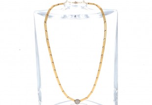 Gargantilha em OURO 19,2k - 30 DIAMANTES