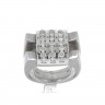 Anel em OURO Branco 19,2k - 24 DIAMANTES