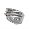 Anel em OURO Branco 19,2k - 24 DIAMANTES