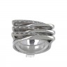Anel em OURO Branco 19,2k - 24 DIAMANTES