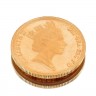 Moeda de 2 Libras Elizabethl II - São Jorge - 1990 - OURO 22k