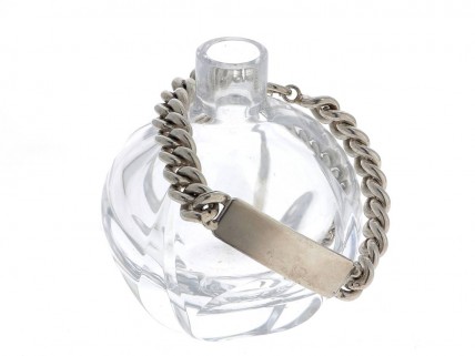 Pulseira de PRATA com Chapa para Gravação