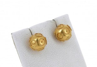 Brincos Contas de Viana em OURO de 19,2K