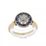 Anel em OURO de 19K- DIAMANTE e SAFIRAS