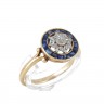 Anel em OURO de 19K- DIAMANTE e SAFIRAS