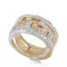 Anel em OURO Bicolor 19,2K - 75 DIAMANTES