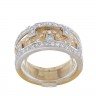 Anel em OURO Bicolor 19,2K - 75 DIAMANTES