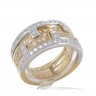Anel em OURO Bicolor 19,2K - 75 DIAMANTES