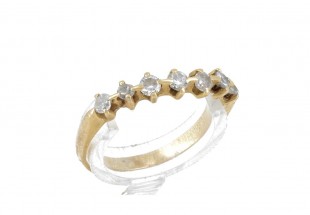 Anel em OURO 19,2K - 7 DIAMANTES